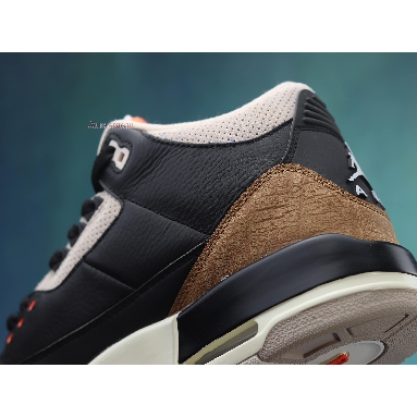 Air Jordan 3 Retro Desert Elephant CT8532-008 Black/Rush Orange-Fossil Stone-Sail Mens Womens Shoes