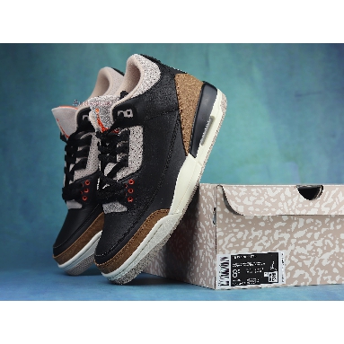 Air Jordan 3 Retro Desert Elephant CT8532-008 Black/Rush Orange-Fossil Stone-Sail Mens Womens Shoes
