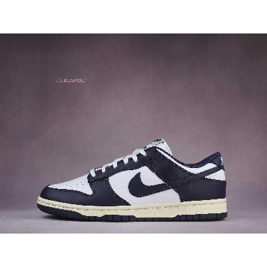 Nike Dunk Low Vintage Navy DD1503-115 White/Midnight Navy Mens Womens Shoes
