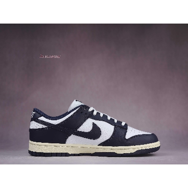 Nike Dunk Low Vintage Navy DD1503-115 White/Midnight Navy Mens Womens Shoes