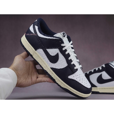 Nike Dunk Low Vintage Navy DD1503-115 White/Midnight Navy Mens Womens Shoes