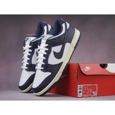 Nike Dunk Low Vintage Navy DD1503-115 White/Midnight Navy Mens Womens Shoes