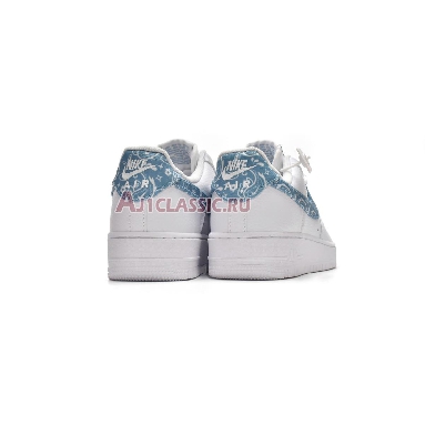 Nike Air Force 1 07 Essentials Blue Paisley DH4406-100 White/Worn Blue/White Mens Womens Shoes