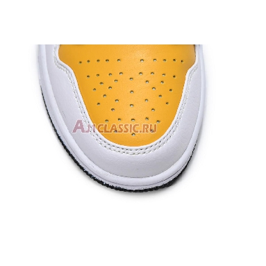 Air Jordan 1 Mid University Gold 554724-170 White/Black/University Gold Mens Womens Shoes