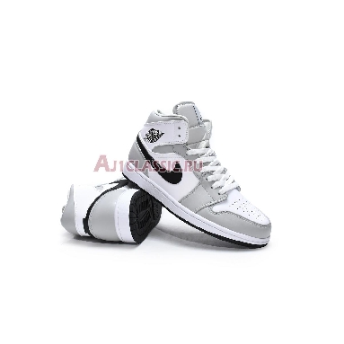 Air Jordan 1 Mid Grey Fog BQ6472-015 White/Light Smoke Grey/Black Mens Womens Shoes