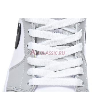 Air Jordan 1 Mid Grey Fog BQ6472-015 White/Light Smoke Grey/Black Mens Womens Shoes