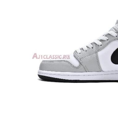 Air Jordan 1 Mid Grey Fog BQ6472-015 White/Light Smoke Grey/Black Mens Womens Shoes