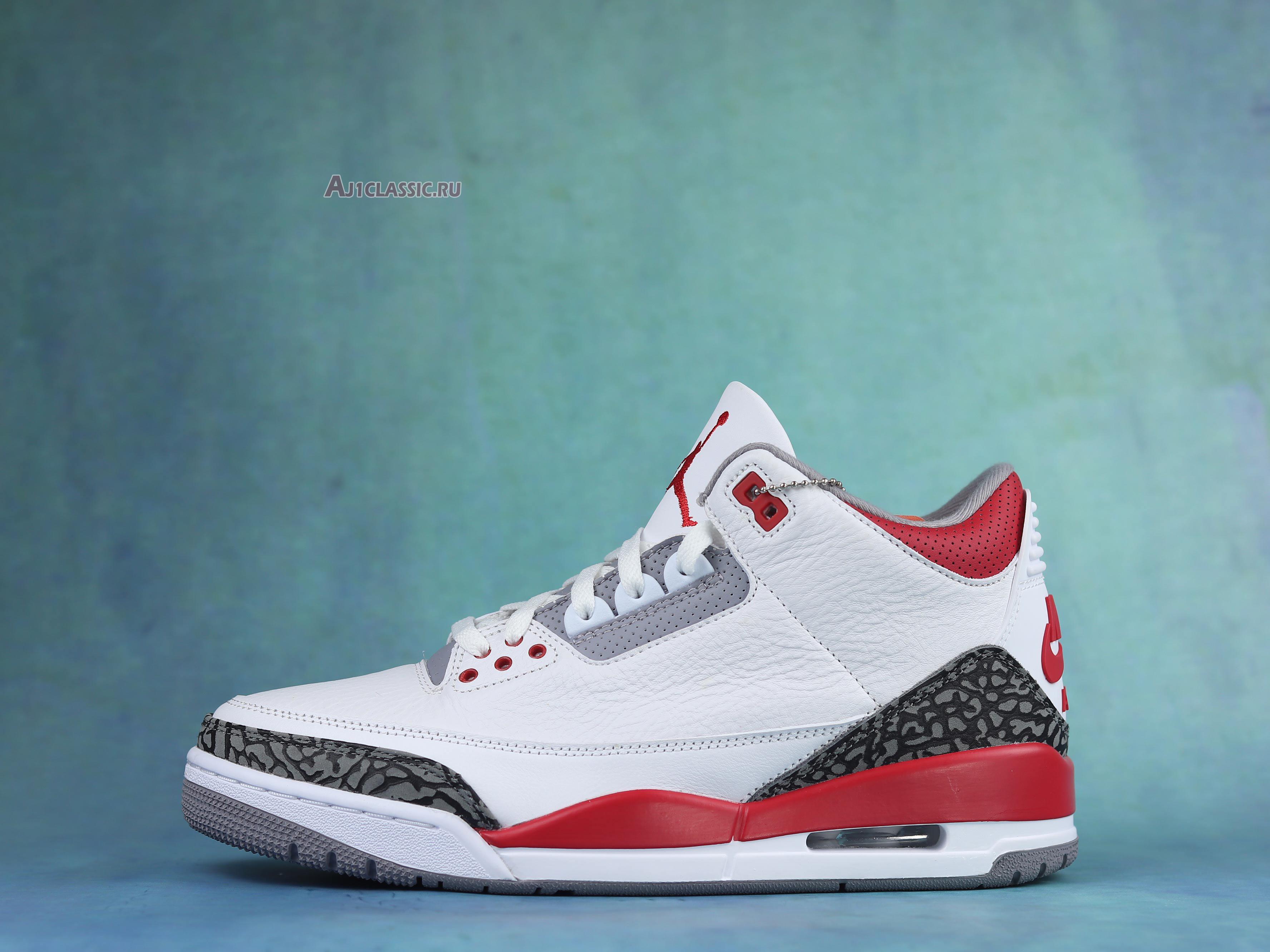 Jordan Retro 3 White Fire Red Cement Grey Black