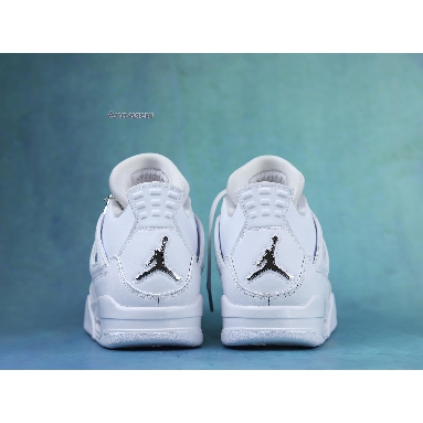 Air Jordan 4 Retro Pure Money 2017 308497-100-02 White/Metallic Silver-Pure Platinum Mens Womens Shoes