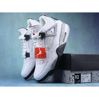 Air Jordan 4 Retro OG White Cement 2016 840606-192-02 White/Fire Red-Tech Grey-Black Mens Womens Shoes