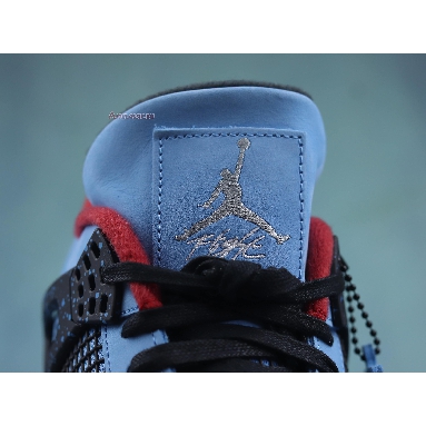 Travis Scott x Air Jordan 4 Retro Cactus Jack 308497-406-02 University Blue/Varsity Red-Black Mens Womens Shoes