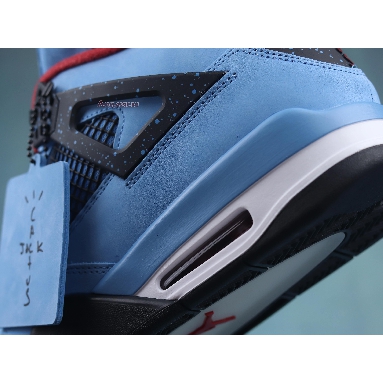 Travis Scott x Air Jordan 4 Retro Cactus Jack 308497-406-02 University Blue/Varsity Red-Black Mens Womens Shoes
