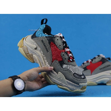 Buy Balenciaga Triple S Sneaker "Blue Red" 2018 533883 W09O2 4365 Quality Reps Replicas Shoes