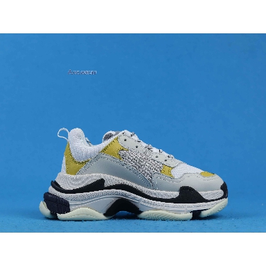 Buy Balenciaga Triple S Sneaker "White Yellow" 2018 483513 W06E2 6890 Quality Reps Replicas Shoes