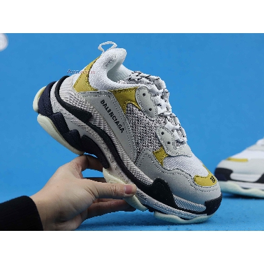 Buy Balenciaga Triple S Sneaker "White Yellow" 2018 483513 W06E2 6890 Quality Reps Replicas Shoes