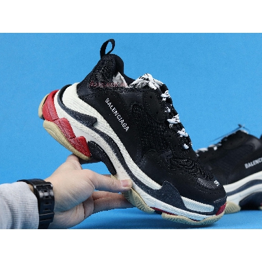Buy Balenciaga Triple S Sneaker "Black Red" 533882 W09OM 1000 Quality Reps Replicas Shoes