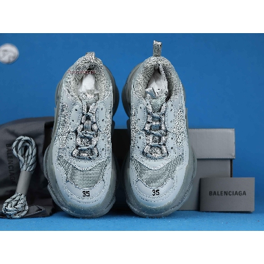 Buy Balenciaga Triple S Sneaker "Pearl Grey Clear Sole" 541624 W0901 1705 Quality Reps Replicas Shoes
