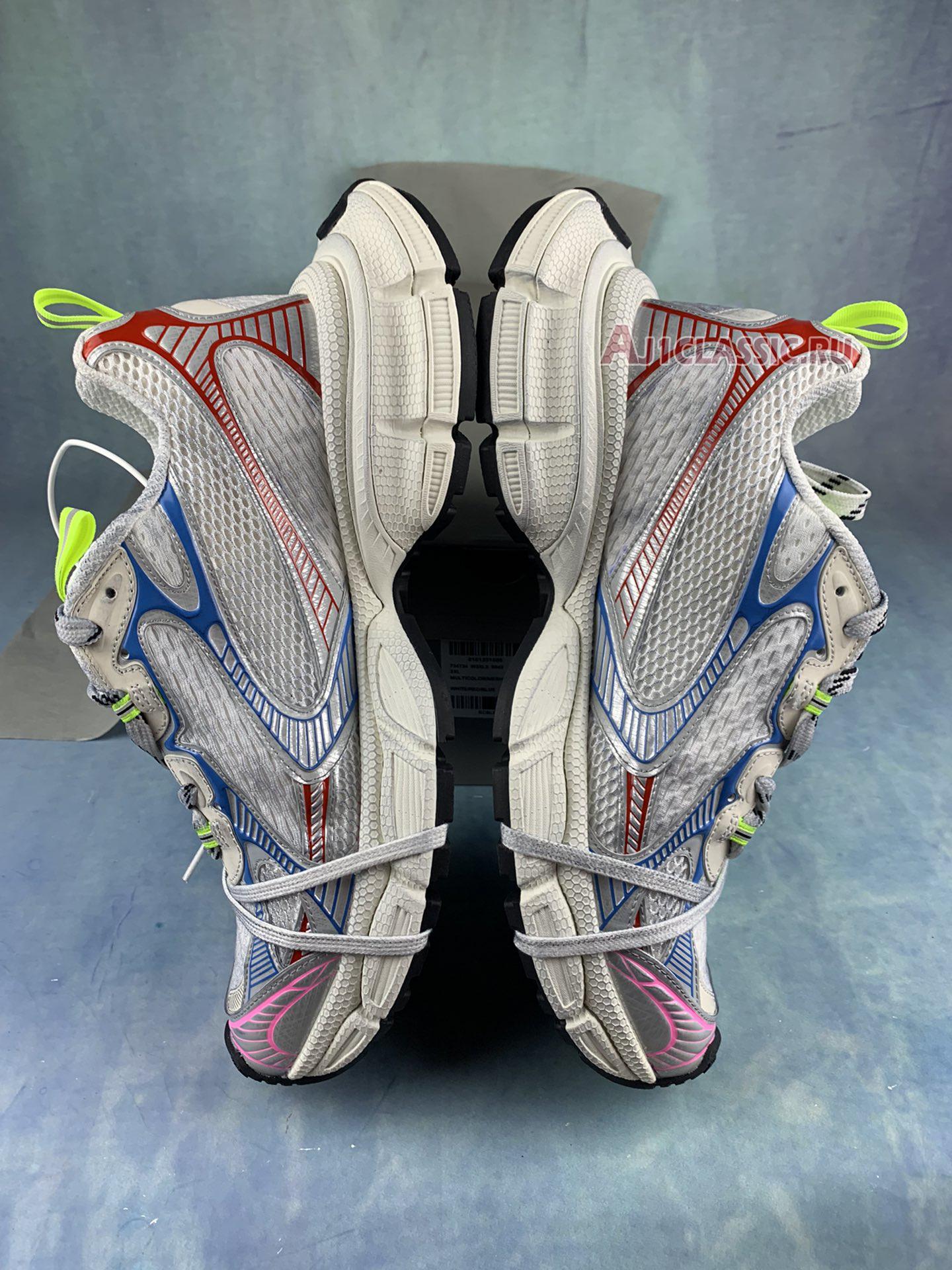 New Balenciaga 3XL Sneaker "Worn-Out - White Blue Red" 734734 W3XL5 9645 Shoes