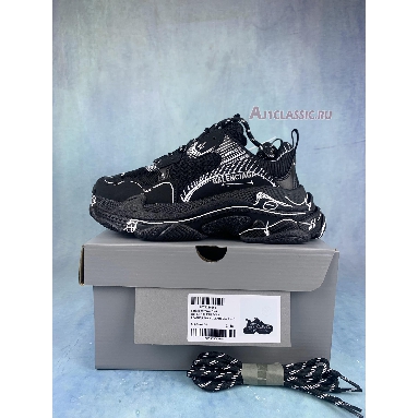 Buy Balenciaga Triple S Sketch-Print Sneakers "Black" 536737 W3SRB 1090 Quality Reps Replicas Shoes