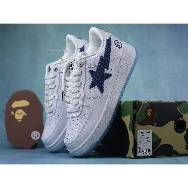Buy A Bathing Ape Bapesta "White Navy" 1H20191045-NAVY Quality Reps Replicas Shoes