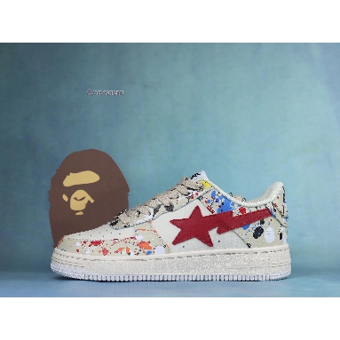 Buy A Bathing Ape Bapesta Low "Paint Splatter - Ivory" 1I20191009-IVY Quality Reps Replicas Shoes