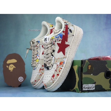 Buy A Bathing Ape Bapesta Low "Paint Splatter - Ivory" 1I20191009-IVY Quality Reps Replicas Shoes