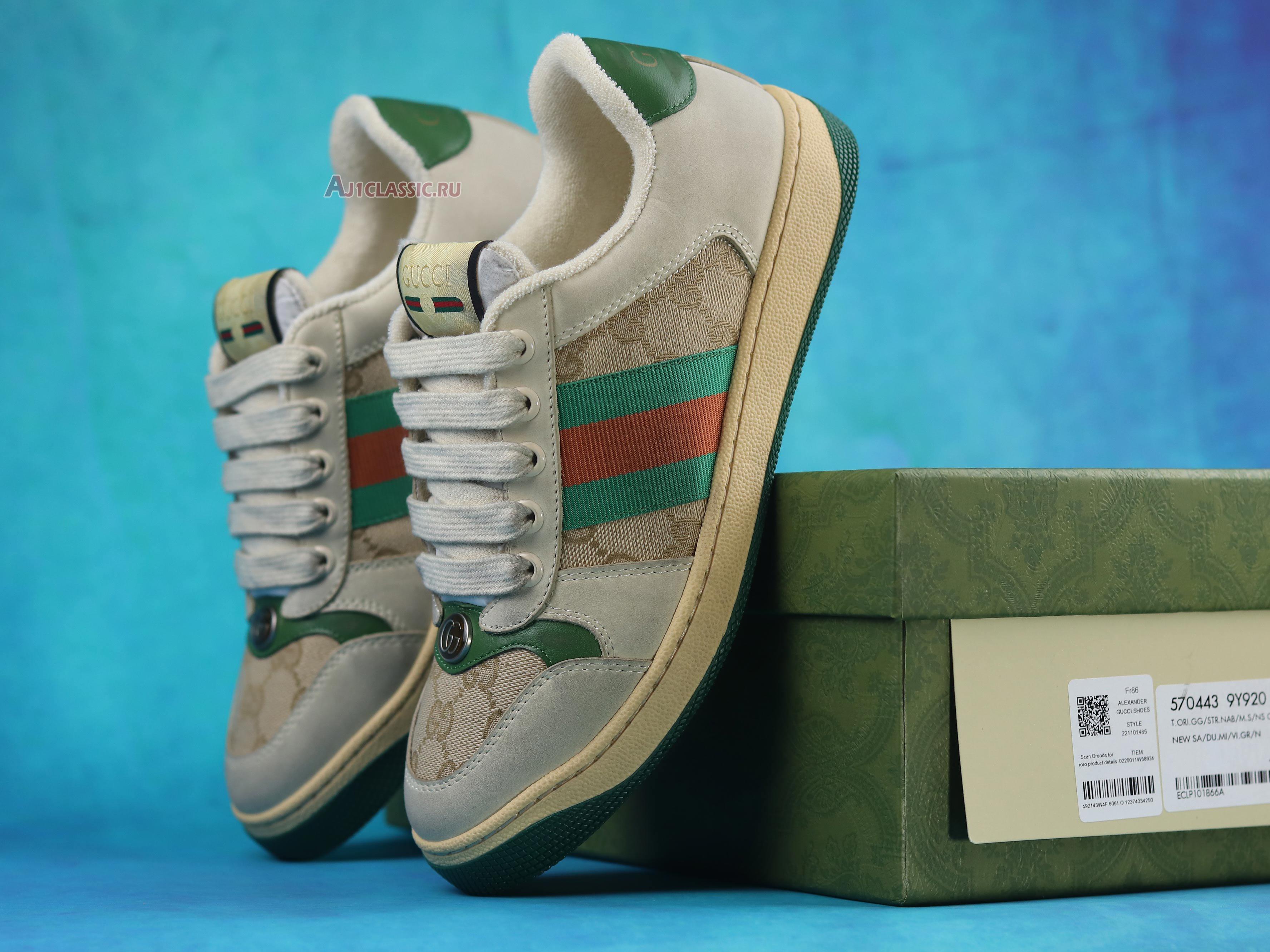 New Gucci GG Screener Distressed "GG Canvas" 546551 9Y920 9666 Shoes