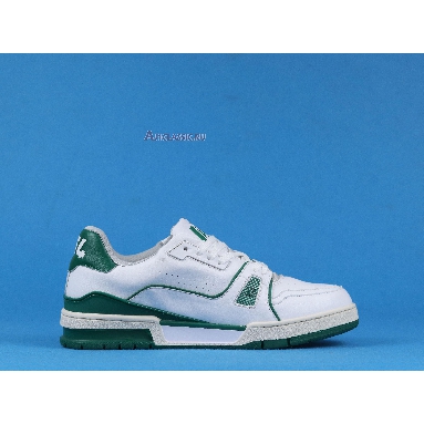 Buy Louis Vuitton LV Trainer Sneaker Low "White Green" A54HS Quality Reps Replicas Shoes