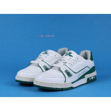 Buy Louis Vuitton LV Trainer Sneaker Low "White Green" A54HS Quality Reps Replicas Shoes
