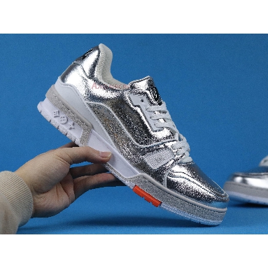 Buy Louis Vuitton LV Trainer Sneaker Low "Silver White" 1A8KGO Quality Reps Replicas Shoes