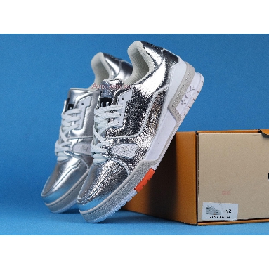 Buy Louis Vuitton LV Trainer Sneaker Low "Silver White" 1A8KGO Quality Reps Replicas Shoes