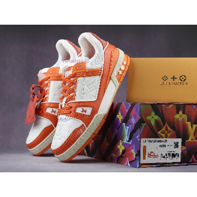 Buy Louis Vuitton Trainer Low "Orange Monogram" 1A811Y Quality Reps Replicas Shoes