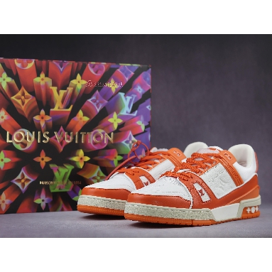 Buy Louis Vuitton Trainer Low "Orange Monogram" 1A811Y Quality Reps Replicas Shoes