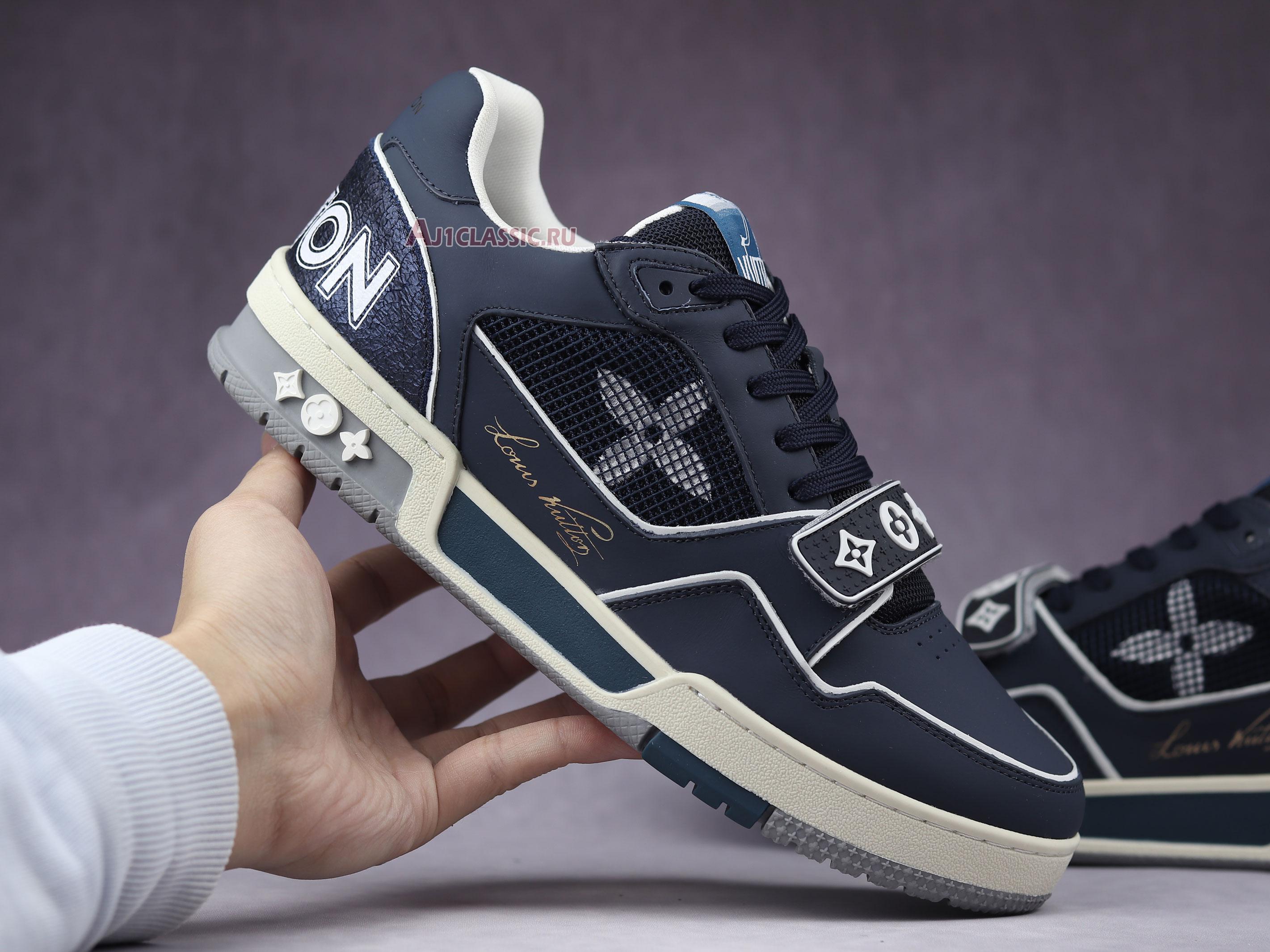 New Louis Vuitton Trainer Low "Navy White" 1A9DEG Shoes