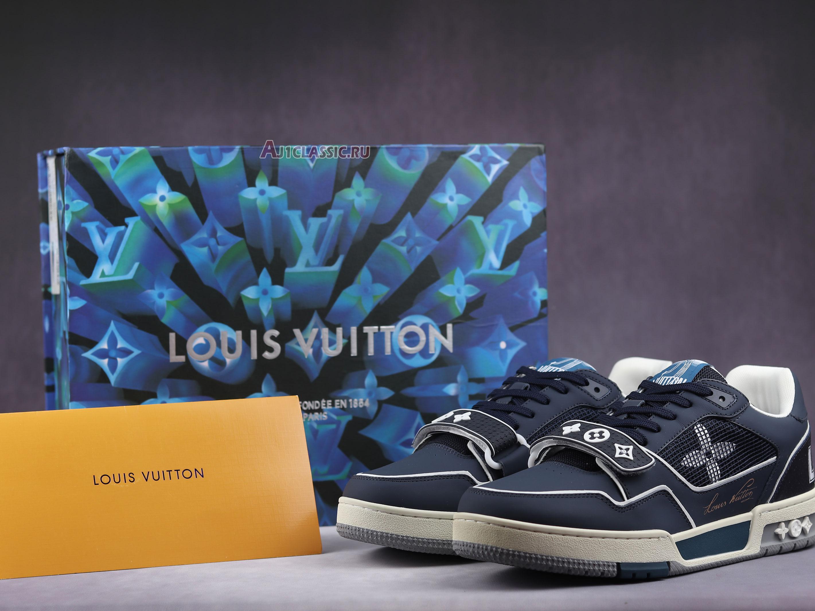 New Louis Vuitton Trainer Low "Navy White" 1A9DEG Shoes