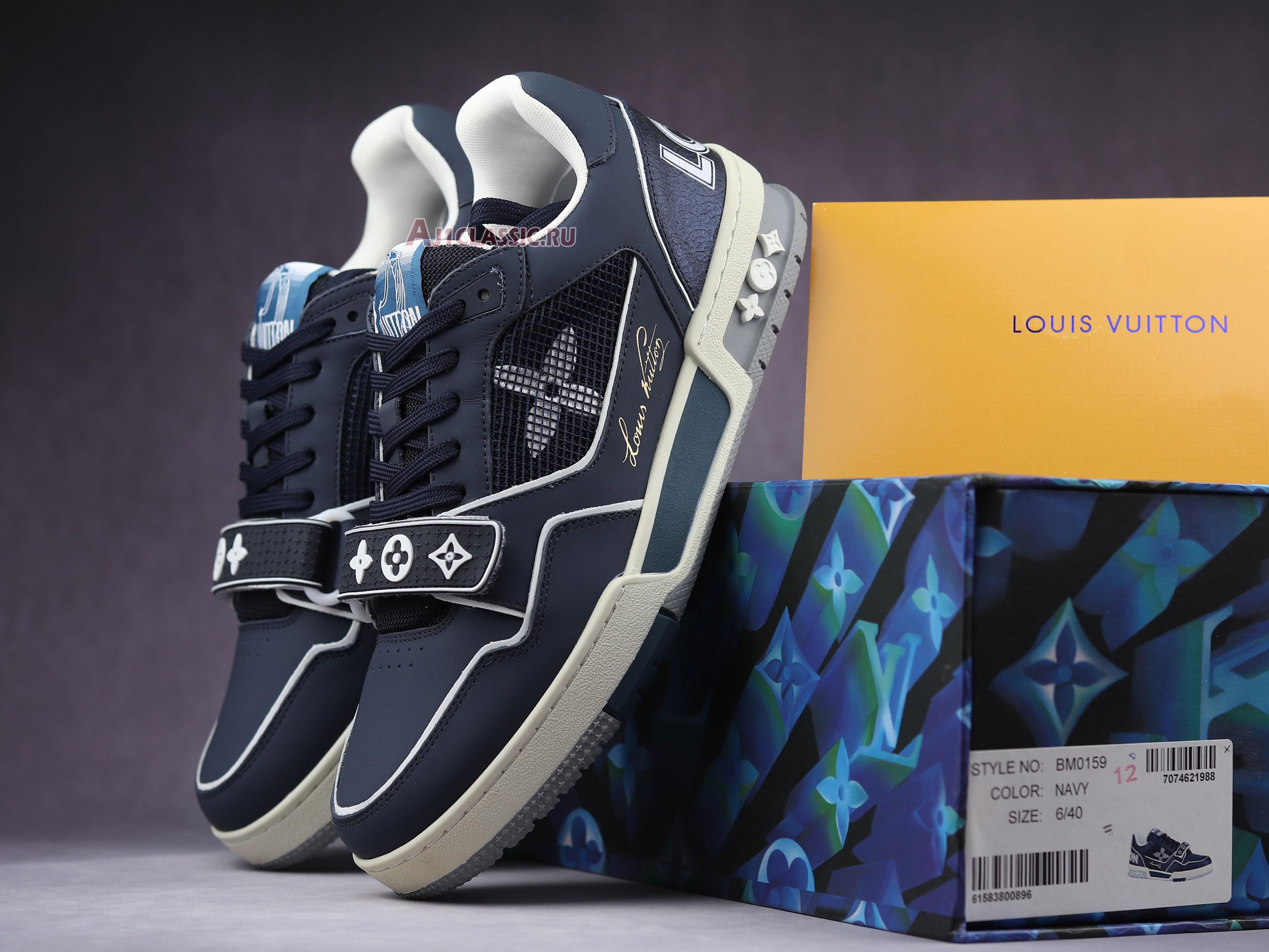 New Louis Vuitton Trainer Low "Navy White" 1A9DEG Shoes
