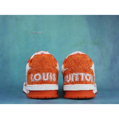 Buy Louis Vuitton Trainer Low "Orange Monogram Denim" 1A9ZBI Quality Reps Replicas Shoes