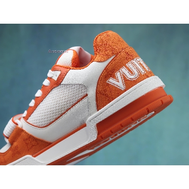 Buy Louis Vuitton Trainer Low "Orange Monogram Denim" 1A9ZBI Quality Reps Replicas Shoes