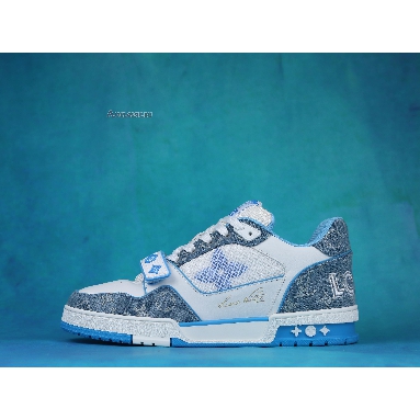 Buy Louis Vuitton Trainer Low "Light Blue Monogram Denim" 1A9ZI5 Quality Reps Replicas Shoes