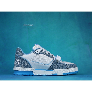 Buy Louis Vuitton Trainer Low "Light Blue Monogram Denim" 1A9ZI5 Quality Reps Replicas Shoes