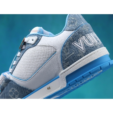 Buy Louis Vuitton Trainer Low "Light Blue Monogram Denim" 1A9ZI5 Quality Reps Replicas Shoes