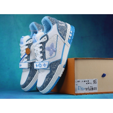 Buy Louis Vuitton Trainer Low "Light Blue Monogram Denim" 1A9ZI5 Quality Reps Replicas Shoes