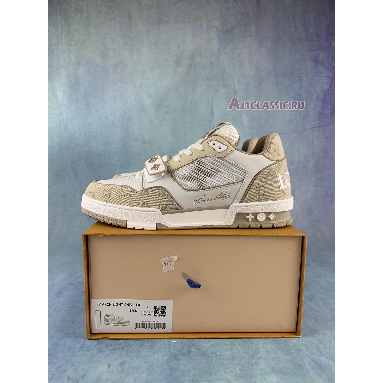 Buy Louis Vuitton Trainer Sneaker "Beige Monogram Denim" 1A9ZC2 Quality Reps Replicas Shoes