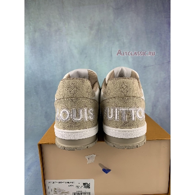 Buy Louis Vuitton Trainer Sneaker "Beige Monogram Denim" 1A9ZC2 Quality Reps Replicas Shoes