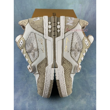 Buy Louis Vuitton Trainer Sneaker "Beige Monogram Denim" 1A9ZC2 Quality Reps Replicas Shoes