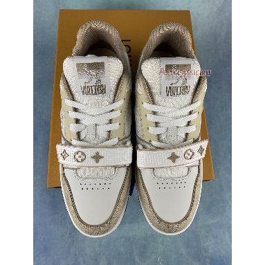Buy Louis Vuitton Trainer Sneaker "Beige Monogram Denim" 1A9ZC2 Quality Reps Replicas Shoes