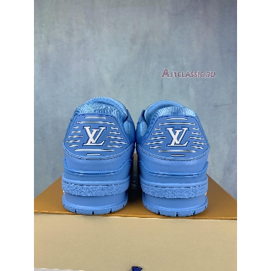 Buy Louis Vuitton Trainer Low "Blue Embossed Monogram" 1AARFI Quality Reps Replicas Shoes