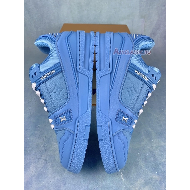 Buy Louis Vuitton Trainer Low "Blue Embossed Monogram" 1AARFI Quality Reps Replicas Shoes