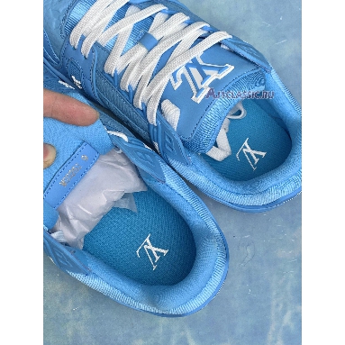 Buy Louis Vuitton Trainer Low "Blue Embossed Monogram" 1AARFI Quality Reps Replicas Shoes