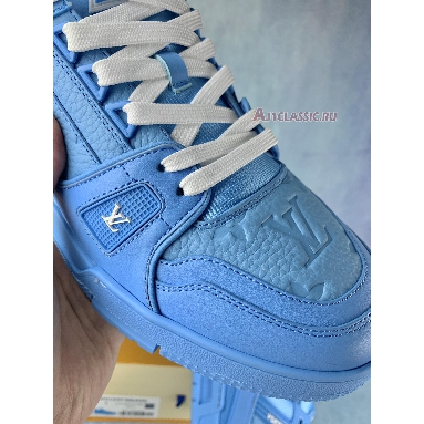 Buy Louis Vuitton Trainer Low "Blue Embossed Monogram" 1AARFI Quality Reps Replicas Shoes
